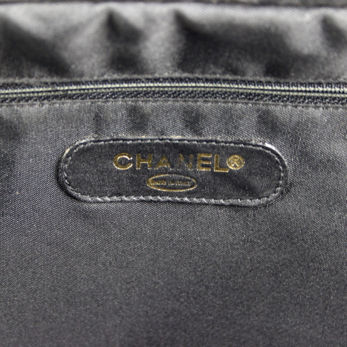 Chanel briefcase in black leather - Detail D4