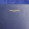 Bolsito de mano Saint Laurent en cuero azul - Detail D3 thumbnail