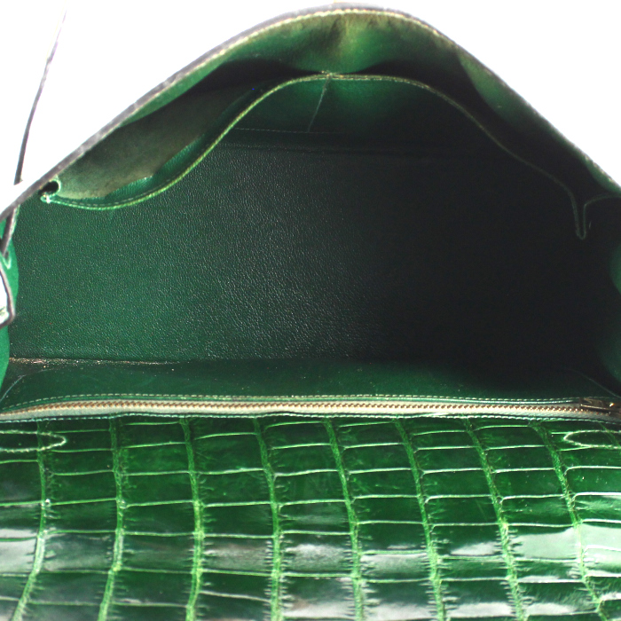 Sac à main Hermes Kelly 35 cm en crocodile - Detail D3