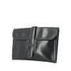 Hermes Jige pouch in blue box leather - 00pp thumbnail