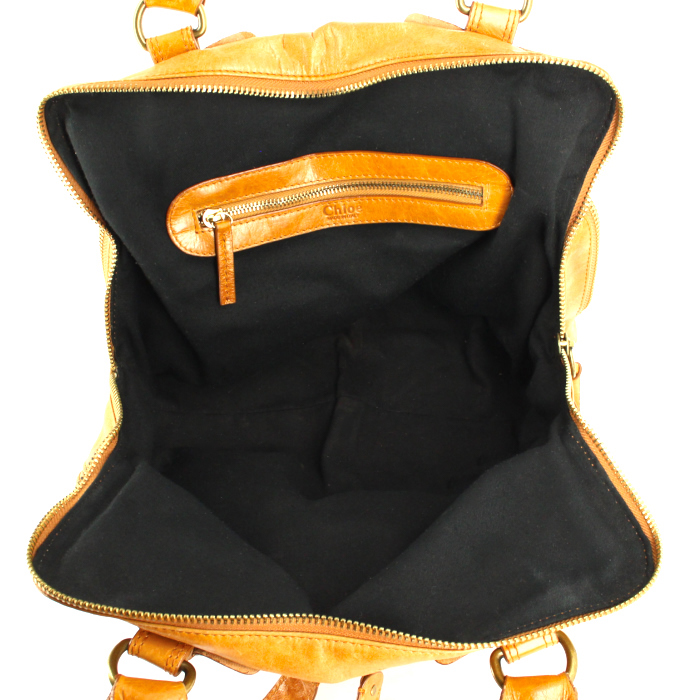 Borsa in pelle marrone Havana - Detail D2