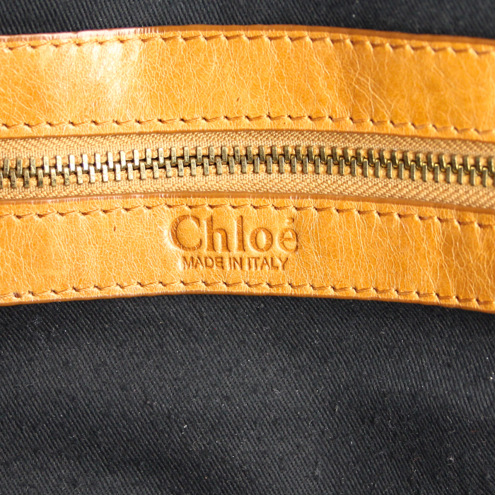 Sac à main Chloé en cuir marron-havane - Detail D3