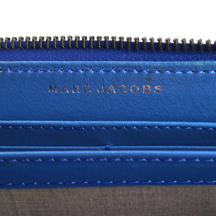 Pochette in pelle blu - Detail D5