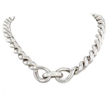 Collar articulado Hermes Torsade en plata
