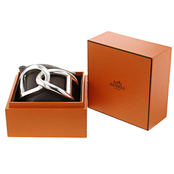Bracciale rigido Hermes Cythère modello grande in argento
