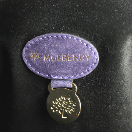 Bolso de mano Mulberry en ante violeta - Detail D3