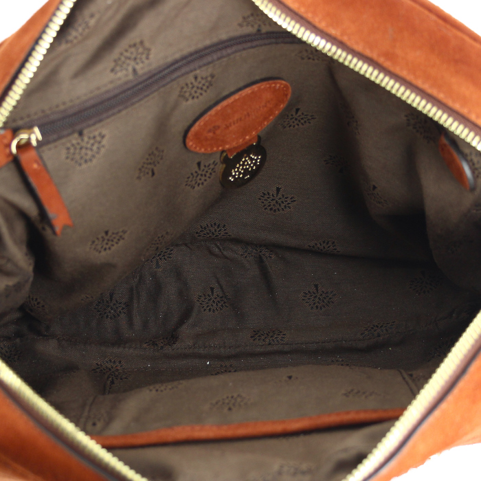 Bolso de mano Mulberry en ante marrón - Detail D2
