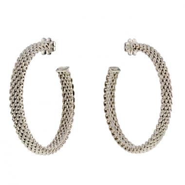 Paire de créoles Tiffany 
Co Somerset en argent