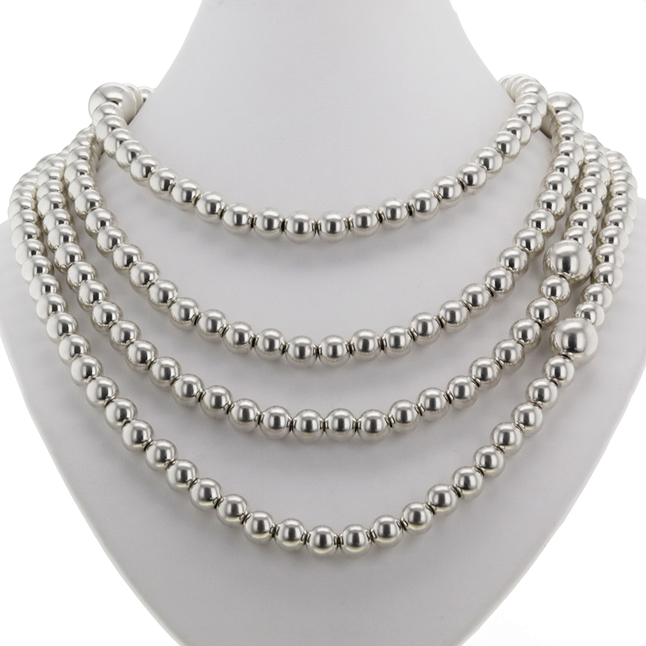 Tiffany & Co long necklace in silver - Detail D3