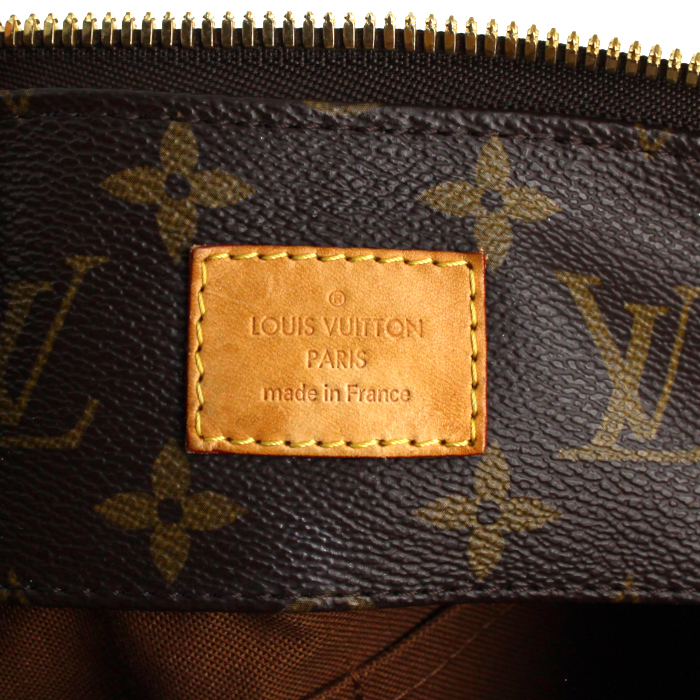 Louis Vuitton handbag in monogram canvas and natural leather - Detail D3