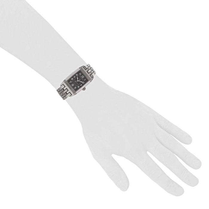 Jaeger Lecoultre Reverso Gran' Sport watch in stainless steel Ref: 290860 Circa 2000 - Detail D1