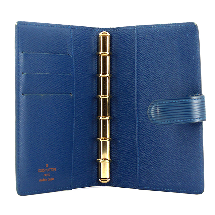 Louis Vuitton agenda-holder in blue epi leather - Detail D1