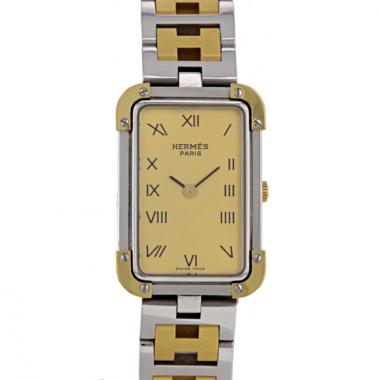 Hermes Croisiere watch in gold and stainless steel Circa  2000