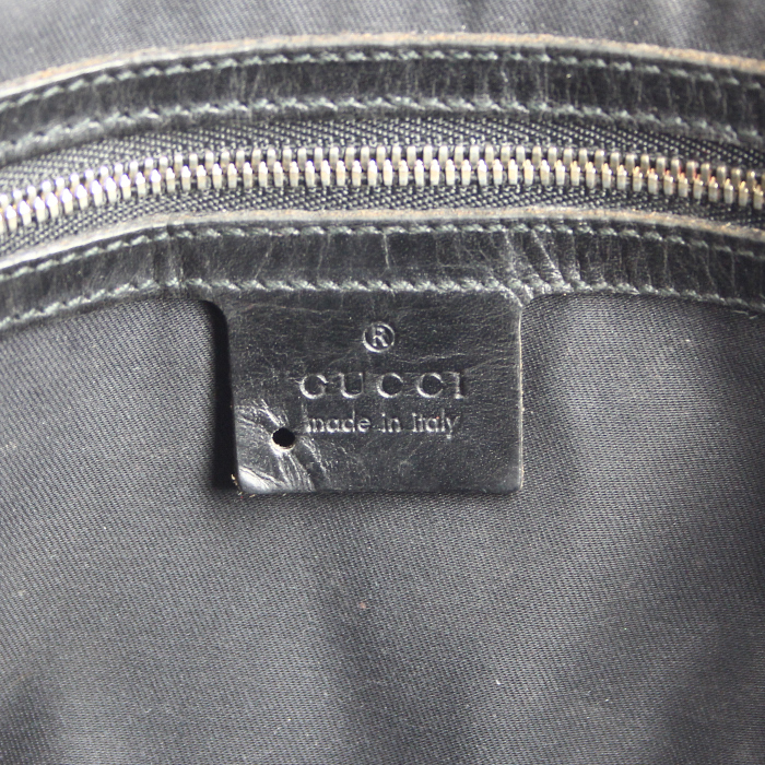 Bolso de mano Gucci en lona Monogram y cuero negro - Detail D3