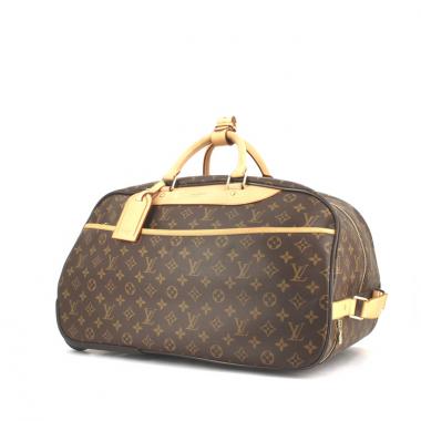Louis Vuitton travel bag in monogram canvas and natural leather