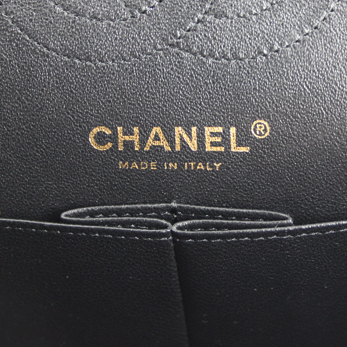 Borsa 2.55 in pelle verniciata e foderata nera - Detail D4