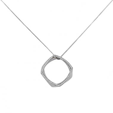 Ciondolo Tiffany & Co Square in oro bianco e diamanti