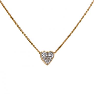 Collier Van Der Bauwede Coeur en or rose et en diamants