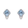 Mauboussin Fou de Toi earrings in white gold and diamonds and in topaz - 00pp thumbnail