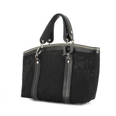 Bolso Cabás Dior en lona Monogram y cuero negro