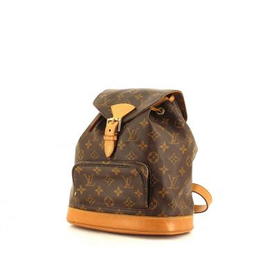 Zaino Montsouris in tela monogram e pelle naturale