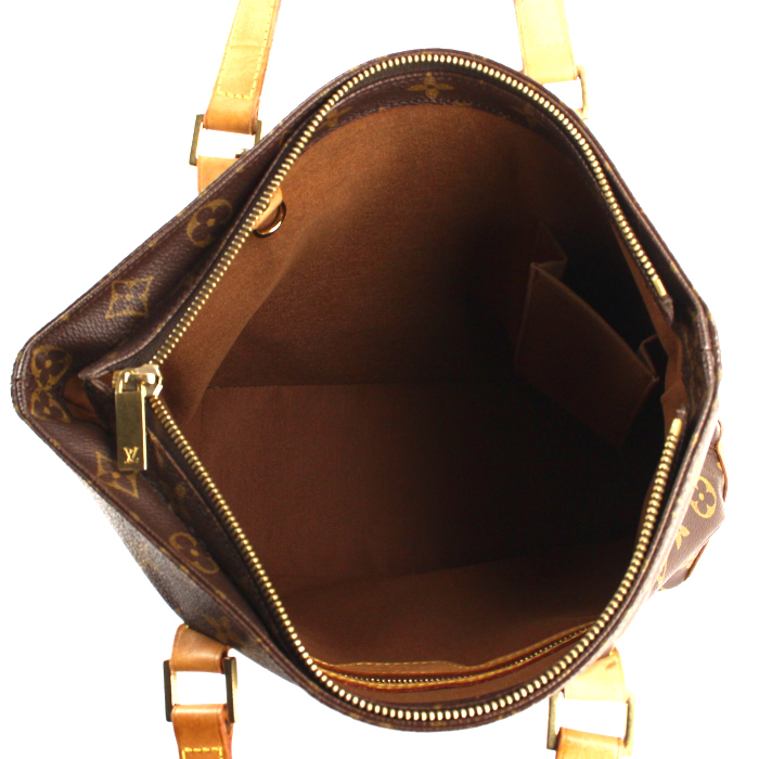 Louis Vuitton Piano shopping bag in monogram canvas and natural leather - Detail D2