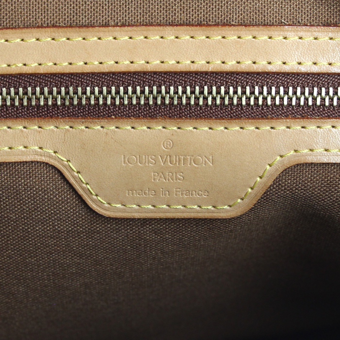 Sac cabas Louis Vuitton Piano en toile monogram et cuir naturel - Detail D3