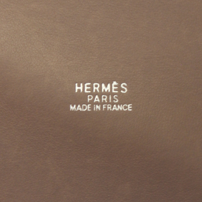 Hermes Picotin small model handbag in brown suede - Detail D3