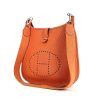 Hermes Evelyne medium model shoulder bag in orange togo leather - 00pp thumbnail
