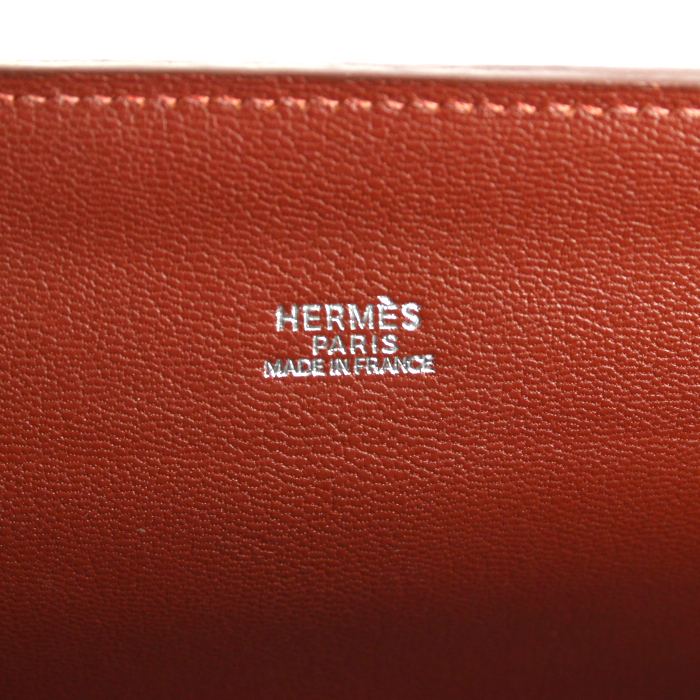Hermes handbag in red togo leather - Detail D3