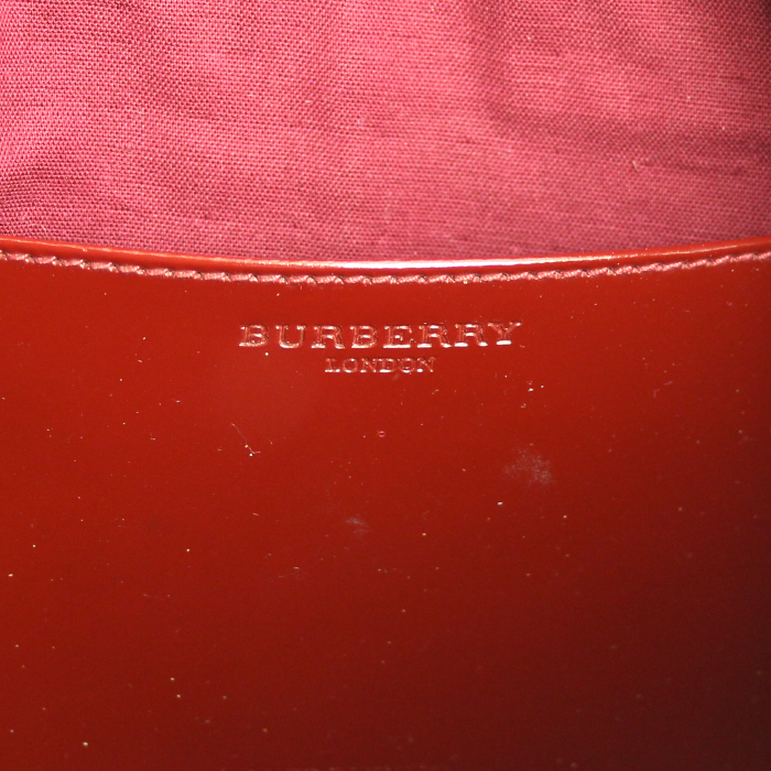 Burberry handbag in beige Haymarket canvas and denim canvas - Detail D3