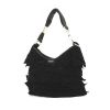 Yves Saint Laurent Saint-Tropez handbag in black suede - 00pp thumbnail