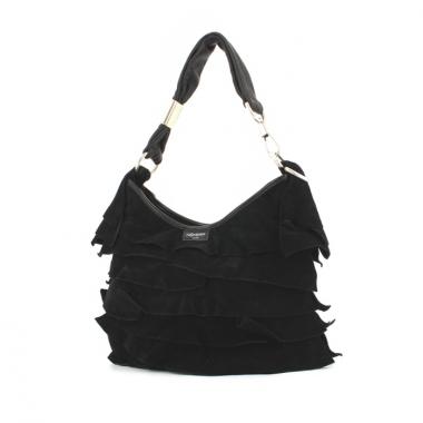Borsa Yves Saint Laurent Saint-Tropez in camoscio nero