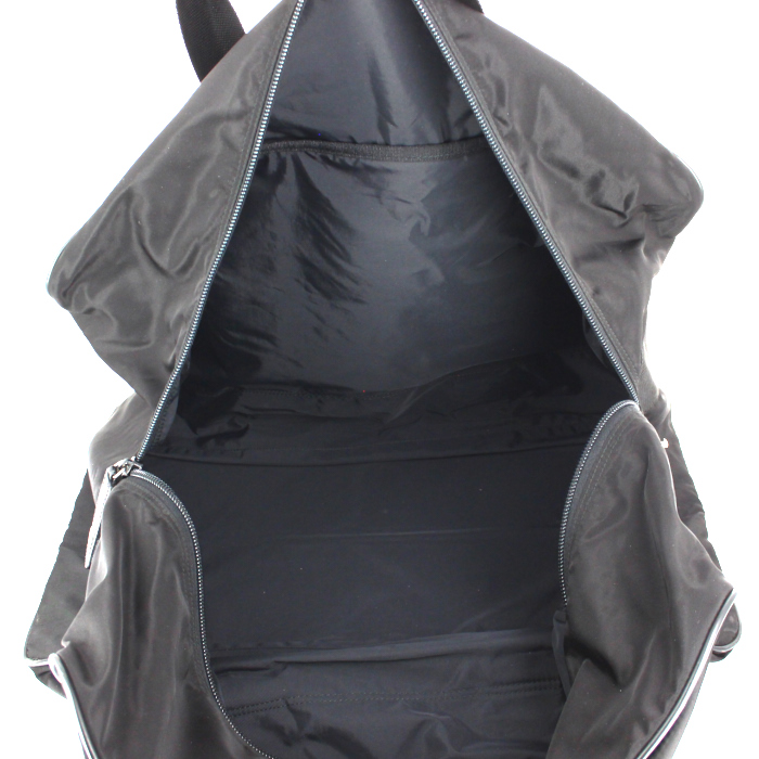 Borsa da viaggio in tela e pelle nera - Detail D2