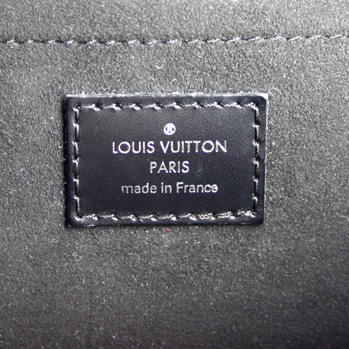 Louis Vuitton Montaigne handbag/clutch in black epi leather - Detail D3