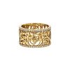 Large model ring in yellow gold and diamonds - 00pp thumbnail