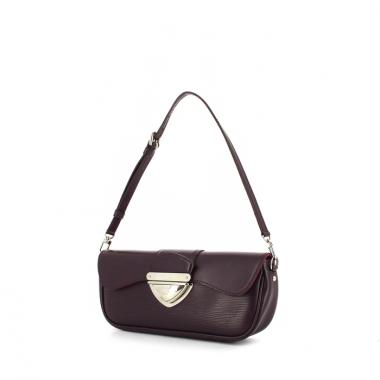 Borsa/pochette Louis Vuitton Montaigne in pelle Epi color prugna