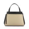 Celine  Edge handbag  in beige and black leather - 360 thumbnail