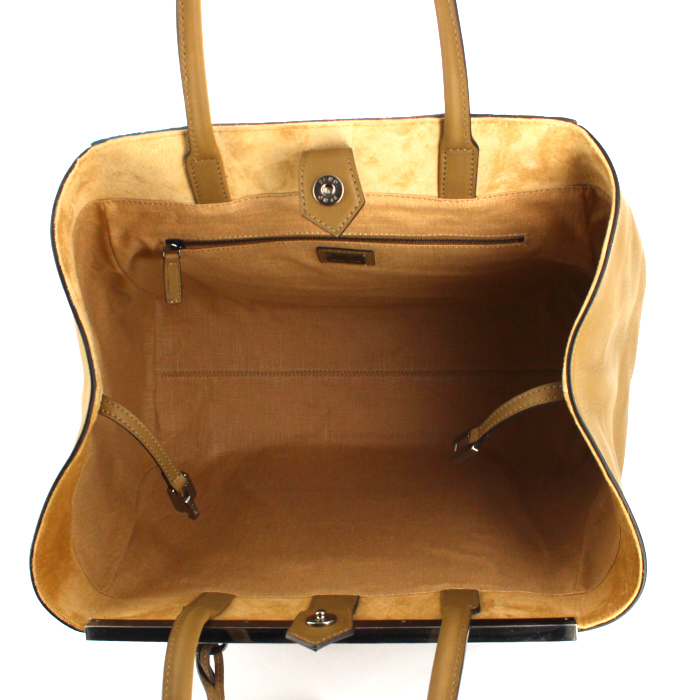 Borsa Fendi 2 Jours in pelle marrone e galuchat - Detail D2