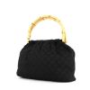 Gucci Bamboo handbag in black monogram canvas - 00pp thumbnail