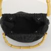 Gucci Bamboo handbag in black monogram canvas - Detail D2 thumbnail