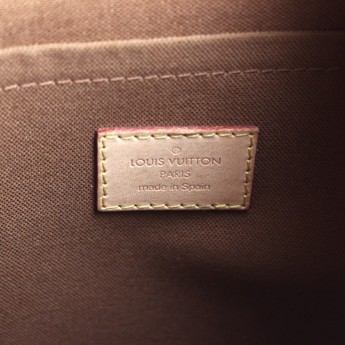 Sac bandoulière Louis Vuitton Odeon en toile monogram et cuir naturel - Detail D3