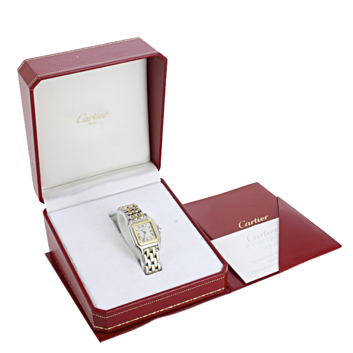 Cartier Panthère watch in gold and stainless steel Circa  2005 - Detail D2