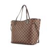 Shopping bag Neverfull modello medio in tela a scacchi ebana e pelle marrone - 00pp thumbnail