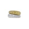Fred Success large model ring in white gold,  yellow gold and diamonds - 00pp thumbnail