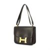 Hermes Constance handbag in dark brown box leather - 00pp thumbnail