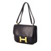 Hermes Hermes Constance bag worn on the shoulder or carried in the hand in navy blue box leather - 00pp thumbnail