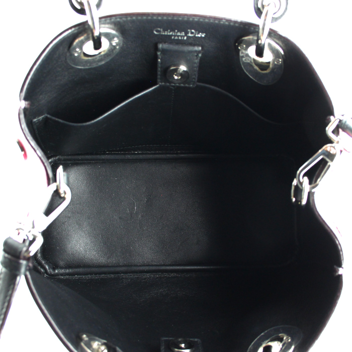 Bolso de mano Dior Diorissimo en cuero tricolor rosa pálido rosa fucsia y negro - Detail D3