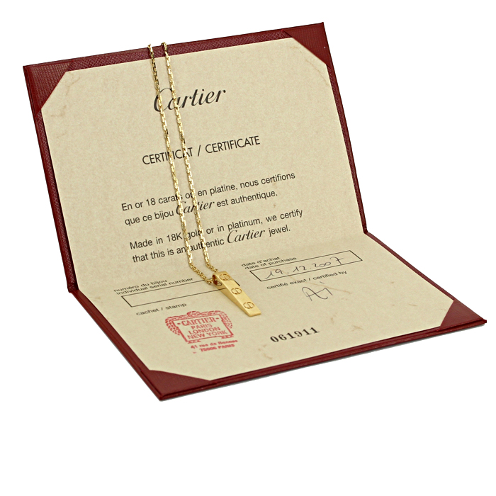 Colgante Cartier Love en oro amarillo - Detail D2