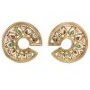 Cartier Tandjore 1980's earrings for non pierced ears in yellow gold,  emerald and ruby - 00pp thumbnail